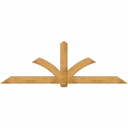Ekena Millwork Redmond Rough Sawn Timber Gable Bracket, Western Red Cedar, 108"W x 36"H x 6"D x 6"F, 8/12 Pitch GBW108X36X0606RED00RWR